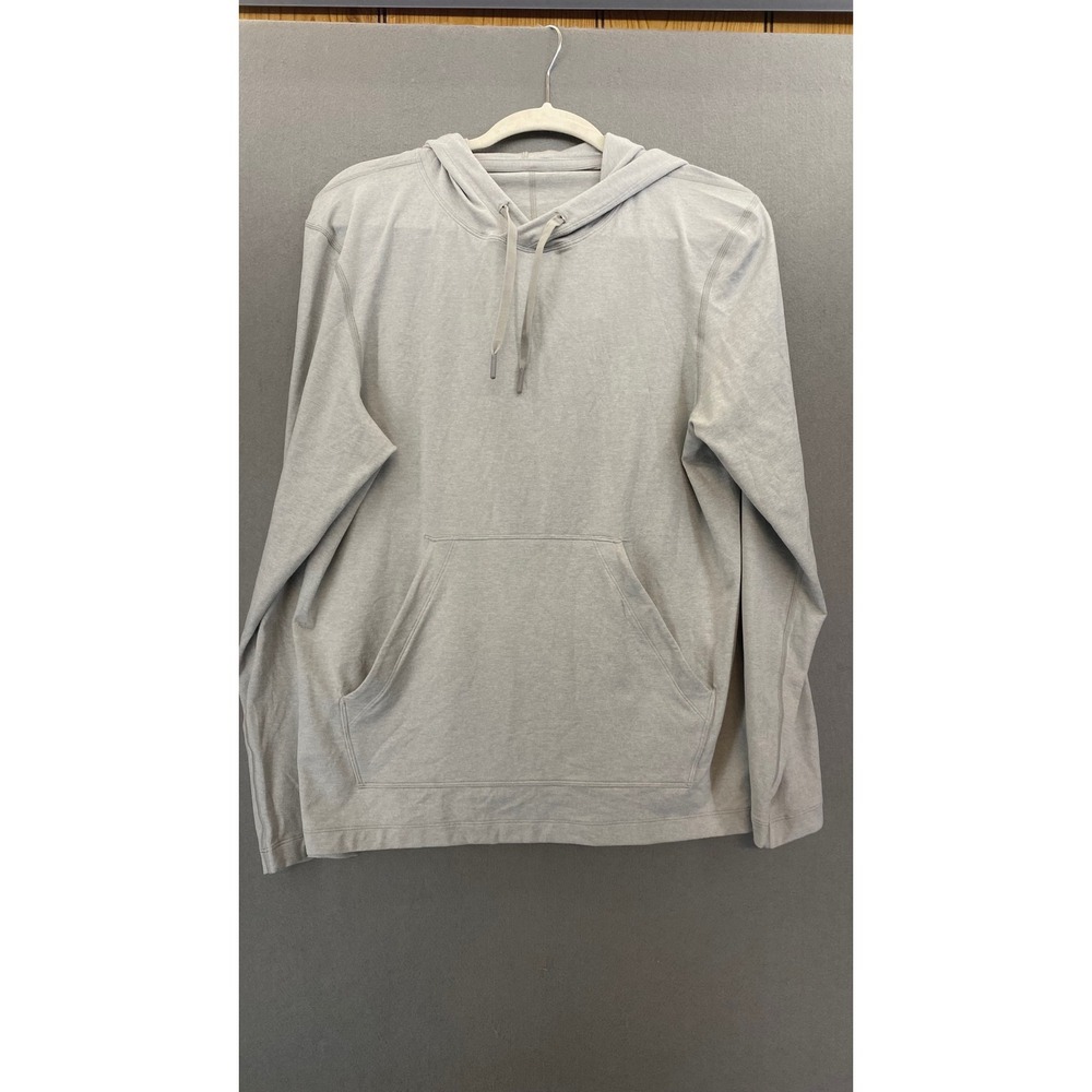 Lululemon Mens City Sweat Pullover Hoodie Light Grey Heather Activewear